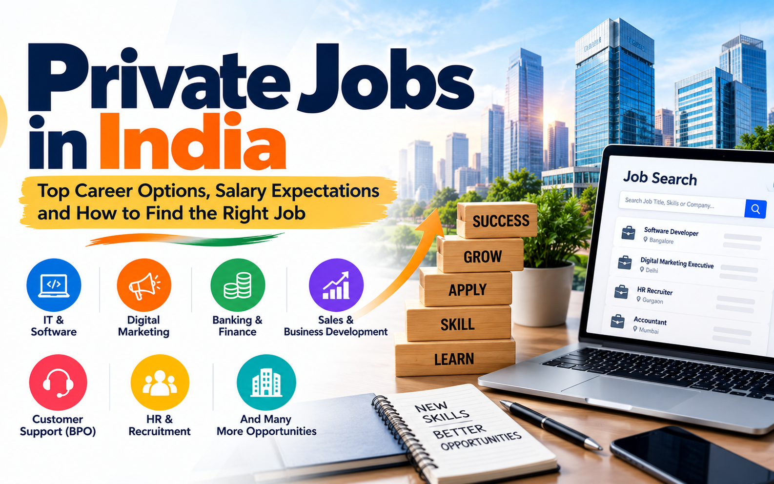 Private Jobs in India: Top Career Options, Salary Expectations and How to Find the Right Job